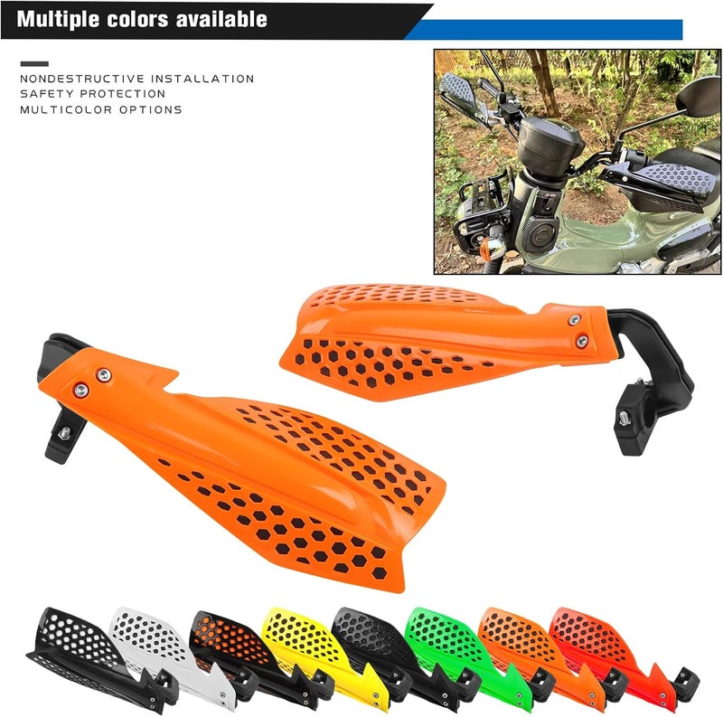 HAONEL Universal Dirt Bike Handguards 7/8" 22mm Plastic Motorcycle Handlebar Lever Hand Protector Accessories for Off-Road Motocross Enduro ATV Pit Bike(Orange and Black) - Image 3